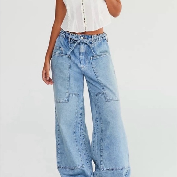 We The Free Denim - Free People We The Free CRVY Outlaw Wide-Leg Jeans 🆕🆕🏷️🏷️